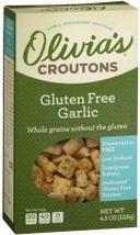 Olivia's Gluten Free Garlic Croutons, 4.5 Ounce -- 6 per case