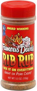 Famous Daves Rib Rub Seasoning, 5.5 Ounce -- 6 per case