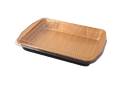 Handi Foil Gourmet To Go Black and Gold Rice Entree Foil Pan with Clear Dome Lid -- 25 per case.  MFG: 4204-80-25WLDL