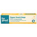 For Good Compostable Zipper Snack Bag, 25 count -- 6 per case
