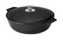 Rosseto Cooklite Black Cast Aluminum Coated Casserole with Lid, 9.5 Quart Capacity