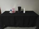 Intedge Black Poly/Cotton Tablecloth, 64 x 120 inch 