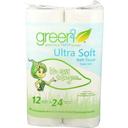 Green 2 Ultra 2 Ply Soft Bath Tissue Roll, 12 count -- 8 per case