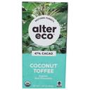 Alter Eco Organic Coconut Toffee Dark Chocolate, 2.82 Ounce -- 12 per case.