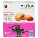 Olyra Organic Raspberry Fruit Filled Breakfast Biscuits, 5.3 Ounce -- 6 per case