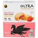 Olyra Organic Strawberry Fruit Filled Breakfast Biscuits, 5.3 Ounce -- 6 per case