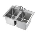 Krowne Two Compartment Drop-In Sink, 26 x 18 inch