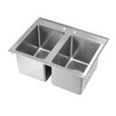Krowne Two Compartment Drop-In Sink without Faucet, 26 x 18 inch