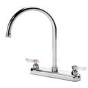 Krowne Silver Series 8 inch Center Deck Mount Faucet with 8.5 inch Wide Gooseneck Spout