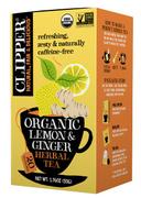 Clipper Organic Lemon and Ginger Herbal Tea, 1.76 Ounce -- 6 per case