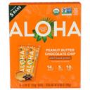 Aloha Organic Peanut Butter Chocolate Chip Protein Bar, 5 count -- 6 per case