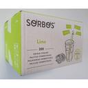 Sorbos 24 Centimeter Edible Lime Straw, 200 count