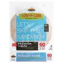 Tumaros Carb Wise Premium White Wraps - 8 count per pack -- 6 packs per case
