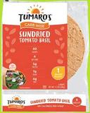 Tumaros Carb Wise Sundried Tomato Basil Wraps - 8 count per pack -- 6 packs per case