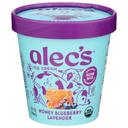 Alecs Organic Honey Blueberry Lavender Ice Cream, 14 Fluid Ounce -- 8 per case
