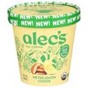 Alecs Organic Meyer Lemon Cookie Ice Cream, 14 Fluid Ounce -- 8 per case