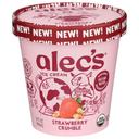 Alecs Organic Strawberry Crumble Ice Cream, 14 Fluid Ounce -- 8 per case