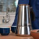 London Sip Stainless Steel Copper Stovetop 10 Cup Espresso Maker