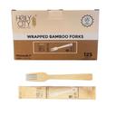 Holy City Straw Company Wrapped Bamboo Fork, 6.7 inch -- 750 per case