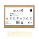 Holy City Straw Company 6mm Bamboo Fiber Straws, 5.5 Inch -- 3000 per case
