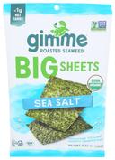 Gimme Organic Big Sheets Sea Salt Roasted Seaweed Snacks, 0.92 Ounce -- 10 per case