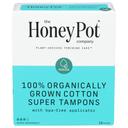 The Honey Pot Organic Super Cotton Tampons, 18 count