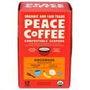 Peace Organic and Fairtrade Compostable Ecopod Birchwood Coffee Pod, 12 count -- 6 per case