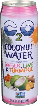 C2O Coconut Water with Ginger Lime and Turmeric, 17.5 Fluid Ounce -- 12 per case
