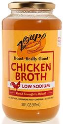 Zoup Good Really Low Sodium Chicken Broth, 31 Ounce -- 6 per case