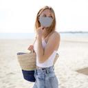 Safe Plus Face Small Gray Face Protective Mask, 5.5 x 5.5 inch