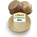 Dtocs Palm Leaf 5.5 inch Round Disposable Bowl -- 50 per case