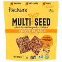 Flackers Organic Plant-Based Cheese-Pleaze Multi Seed Cracker, 4 Ounce -- 6 per case