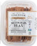 Firehook Multigrain Flax Mediterranean Baked Crackers, 5.5 Ounce Snack Box -- 8 per case
