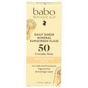 Babo Botanical SPF 50 Daily Sheer Mineral Sunscreen Fluid, 1.7 Fluid Ounce