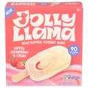 Jolly Llama Half Dipped Strawberry N Cream Yogurt Bar, 10.6 Fluid Ounce -- 8 per case