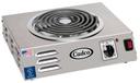 Cadco Portable Stainless 220 Volt Hi-Power Single Hot Plate with Tubular Elements, 14 x 4 1/8 x 12 1/4 inch