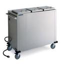 Lakeside Stainless Steel 4 Stack Heated Regular Round Plate Dispenser - 9 1/4 to 10 1/8 inch Accommodate Plate Size.