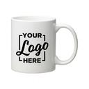 BGD White C Handle Mug, 11 Ounce Capacity With Custom Logo -- 144 per case