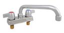 BK Resources Workforce Standard Duty 4 inch on Center Deck Mount Faucet with 12 inch Swing Spout