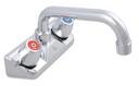 BK Resources Workforce Standard Duty 4 inch on Center Splash Mount Faucet with 12 inch Swing Spout