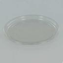 Fabri-Kal Clear 50 percent PCR PET Plug-Fit Round Deli Container Lid Only -- 500 per case
