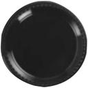 Huhtamaki First Choice Polystyrene Black Round Plate, 9 inch -- 500 per case