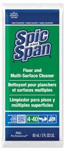 Spic and Span Liquid Floor Cleaner Packet -- 45 per case