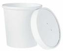 Solo Flexstyle White Double Sided Poly Paper Food Container and Lid, 16 Ounce -- 250 per case