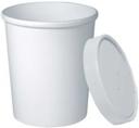 Solo Flexstyle White Double Sided Poly Paper Food Container and Lid, 32 Ounce -- 250 per case