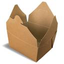 Fold-Pak Bio Plus Terra II Number 4 Kraft Food Container -- 160 per case.
