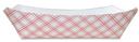SQP Number 300 White/Red Plaid Paper Food Tray -- 500 per case