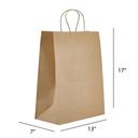Prime Time Packaging Kraft Paper Bag, 13 x 7 x 17 inch -- 250 per case.
