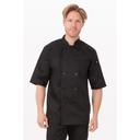 Chef Works Black Medium Classic Fit Chambery Chef Coat for Unisex