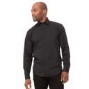 Chef Works Black Medium Modern Fit Shelby Zip Front Shirt for Men